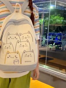 Desilstyle tas sekolah versi wanita versi Korea Ransel Siswa sekolah dasar berkapasitas besar untuk siswa sekolah menengah