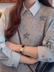 Áo Len Dệt Kim Cổ Tròn Rộng Rãi Thoải Mái Thời Trang Cao Cấp Mùa Thu 2025 Áo Khoác Ngoài Nhiều Lớp Áo Chui Đầu