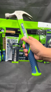 ZENTOR Deli Fiber-Handled Claw Hammer 16oz/8oz (Green) - Compact Durable & Ergonomic Tool