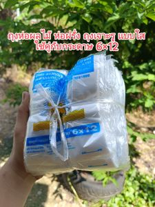 ถุงห่อผลไม้ ห่อฝรั่ง ห่อชมพู่ ถุงใส หนา เหนียว 1 เเพคมี 90-100 ใบ ใช้คู่กับกระดาษ ขนาด 6x12 เจาะรูเเล้วจากโรงงาน