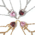 Snow White and the Huntsman Couple Necklace Heart and Sword Charm Necklace for Women Romantic Valentine's Day Jewelry Gift. 