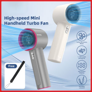 New พัดลมมือถือ ความเร็วสูง ปรับระดับได้ 100 USB พัดลมมือถือ 4000mAh พัดลมพกพา ระดับ จอแสดงผล LEDตั้งแคมป์กลางแจ้ง พัดลมพกพา