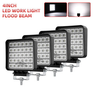 HL 30W High Brightness LED Flood Light 4inch Square Work Light IP68 for Excavator Arm Truck Modified Headlight off-road use