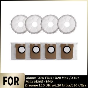 Robot Vacuum Dust Bag Mop Pads Kit For Xiaomi X20Plus X20 Max X10+ For Dreame L10 L20 L30 Ultra For Mijia M30S M40