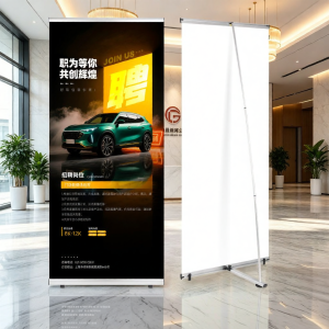 Aluminum L-Shaped Display Stand Poster Bracket
