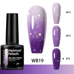 ยาทาเล็บเจลเปลี่ยนสีขนาด 7 มล. การออกแบบไล่ระดับสีที่ไวต่ออุณหภูมิ ปราศจากน้ำหอม ปิด ใช้ได้กับการทำเล็บด้วยตัวเองที่บ้าน