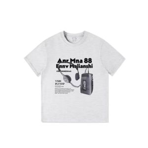 Grey Pure Cotton Short Sleeve T-Shirt Women Summer New American Loose Body Shirt Student Shoulder Half Sleeve Upper Apparel