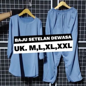 Qiala - Setelan Tunik Hijab Baju dewasa wanita Katun Premium Babyterry