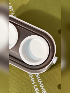 POPOCOLA Pet Double Bowl Set with Adjustable Stand