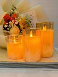 Swing Lamp Wick LED Electronic Candle Light Creative Artificial Candle Night Lamp Ins Bedroom Desktop Decoration Ambience Light