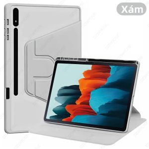 360 °   Ốp Lưng Xoay Cho Samsung Tab S7/S7 FE/S8 Plus 12.4 Inch Có Giá Đỡ Bút Tính Năng Tự Động Bật/tắt Màn Hình - Vỏ Bảo Vệ PVC Thời Trang
