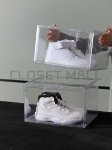 Goody Magnetic Acrylic Shoe Box Organizer Transparents Shoe Box for Sneaker Container Stackable High-Grade Storage Box