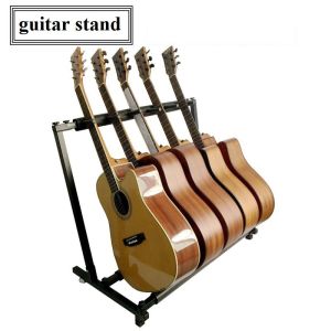 PLAYOU 3/5 /7 Head Guitar Holder Stable Multiple Folding Display Universal Guitar Stand Bass Holder Bakelite Stand