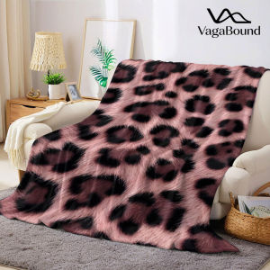 Multi Tone Leopard Fur Printed Blanket Suitable for Sofas Beds Offices Travel Camping Chairs Warm Plush Blanket
