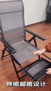 Recliner folding chair folding bed simple siesta tool office nap march outdoor recliner accompanying chair折叠椅躺椅靠背椅午休躺椅