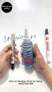 Tinta Spidol Whiteboard Master INK Tinta Isi Ulang Spidol Master INK BIRU 100ml