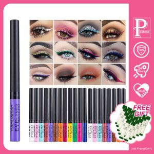 PERWARM Matte Liquid Eyeliner Pencil Makeup Long Lasting Quick Dry Glitter Eye Liner Pen White Eyeliner Gold Pigment Cosmetic (M1C)