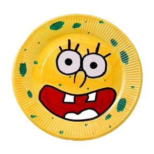 ชามกระดาษใช้แล้วทิ้ง ขนาด 8 นิ้ว สีขาว ระดับอาหาร สำหรับงานฝีมือ DIY ของเด็กอนุบาล อุปกรณ์ตกแต่งโต๊ะทานอาหารแบบย่อยสลายได้