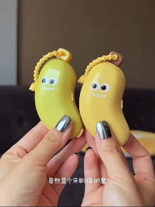 HOVELSHOP Holder Sikat Gigi Travel Bentuk Pisang Tempat Penyimpanan Pasta Gigi Travelling