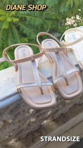 Womens Korean Style Flat Sandals Versatile Non-Slip Waterproof Comfortable for All Seasons with Rhinestone sandals 060523