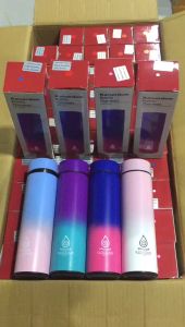 Kaiserdom Two-Tone Vacuum Stainless Bottle Tumbler: 500ml Temperature Indicator