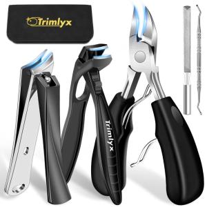 6pcs Toenail Clippers ชุดสําหรับเล็บเท้าหนาคุดเล็บ Clippers สําหรับเล็บหนาสําหรับผู้สูงอายุ Heavy Duty เล็บ Clippers