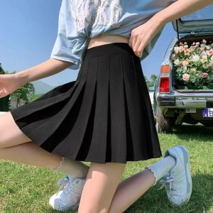 Women Korean Mini Skirt Short Pleated Skirts A-Line High Waist Ladies Tennis Skirt College Student Style Summer #F903