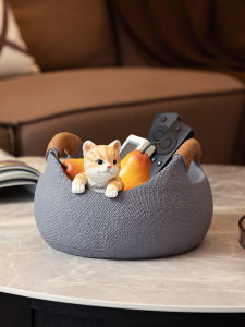 Huixinqiaoju Cat Ornaments Desktop Storage Ideas Living Room Home Ornaments Hallway Small Ornament Housewarming Gift