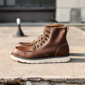 Giày Boots Công Sở Cổ Cao Da Thật Phong Cách Anh Quốc Cổ Điển