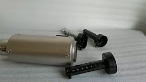 60mm Universal Motorcycle Muffler Baffle Black Exhaust Muffler Tip Sound Adjustable Silencer