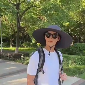 Mũ rộng vành nam nữ chất liệu cotton phối vải lưới thoáng khí Nón camping phong cách trẻ trung năng động thời trang