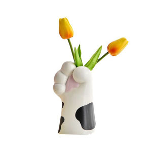 แจกันใส่ดอกไม้ flower vase ขนาด 15.7 x 8.2 x 7.9 cm สำหรับตกแต่งห้อง ใส่ดอกไม้ มี 3 แบบให้เลือก แจกันมือแมว แจกัน รูปมือสัตว์ น่ารัก แจกันดอกไม้