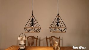 Buy 1 Take 1 Pendant Light Retro Diamond Hemp Rope Chandelier American Iron Birdcage Drop Light for Restaurant Living Room Bar Cafe
