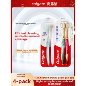 Colgate | Extra Soft & Wide Head Toothbrush for Gum Care 4 Pieces
