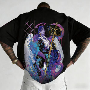 แบนได วันพีซ ลูฟี่ โซโรเสื้อยืดแขนสั้นพิมพ์ลายฤดูร้อนปี 2026 ระบายอากาศได้ดีทรงหลวมสไตล์สปอร์ตแฟชั่นสำหรับผู้ชายและผู้หญิง