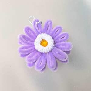 พวงกุญแจกำมะหยี่ สี Honey Violet ขนาด 8*8 ซม