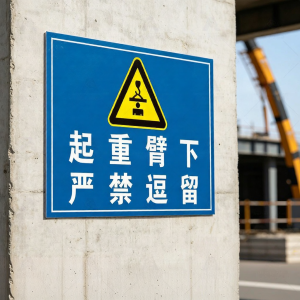 RUIKELAIXIANG | Caution Sign Do Not Stand Under Load Crane Safety Warning No Stopping