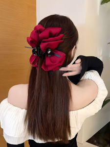 Large Hair Claw Clip Satin Cloudy Stylish Bubble Hairpin Extra Large Size Shark Tail Clip Hair Accessories Korean Style