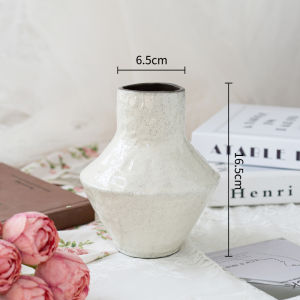 French Elegant Ceramic Flower Vase Creative Hand-Painted Pink Hydroponic Fresh Flowers Rural Household Table Decoration Ornaments