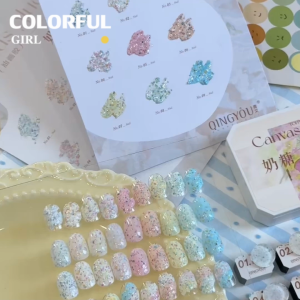 ✨qingyou สไตล์ Candy เล็บเจล  OIL PAINTING TEXTURE GEL ญี่ปุ่นเล็บแกะสลักกาวแกะสลักดินน้ำมันยูวีเจลจิตรกรรม 5d นูนเจลเล็บอุปกรณ์สำหรับมืออาชีพ 9 สี