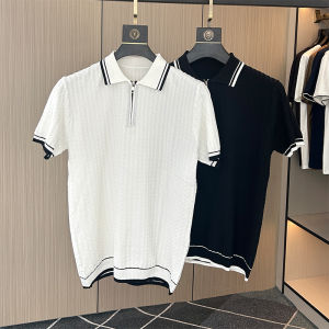 Áo Thun Nam Tay Ngắn Mùa Hè Thoáng Khí Rộng Rãi Cổ Polo Cao Cấp Chất Liệu Polyester Thường Ngày Thời Trang