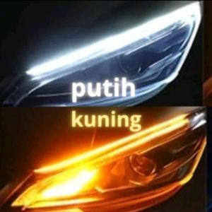 LAMPU ALIS MOBIL RUNNING PLUS SEN BERJALAN 2 MODE WARNA WELCOME LIGHT MODEL PIPIH ULTRA SLIM FLEXIBEL 30 60Cm MOTOR BISA