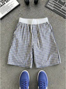 LIUBU | Blue Gingham Quick-Dry Basketball Shorts