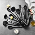 Lightweight Integrated Non-Stick Silicone Cooking Utensil Set for Home Use Stir-Fry Spatula Soup Spoon Kitchen Tool Set. 