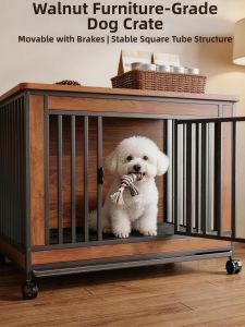 Indoor Large Dog Wooden Cage Easy Clean Pet Fence