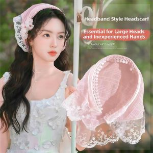YOULE | Lace White Multifunctional Headband with Countryside Style