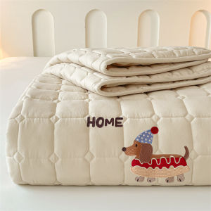 Cute Embroidered Soybean Cotton Bed Canopy Single Item 3pc Set Protective Mattress Cover for 1.5m 1.8m Bed All Seasons