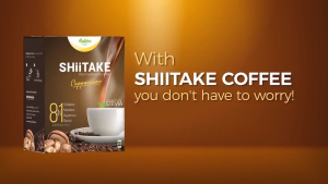 SALVEO Shiitake 8-in-1 Mushroom Coffee with Barley Grass | Healthy Coffee | 18grams x 10sachets