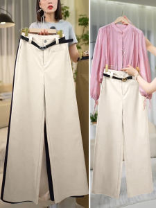 Elegant High Waist Wide Leg Pants Womens Suit Trousers Lazy Style Casual Straight Cut Spring Autumn New Arrival Loose Fit