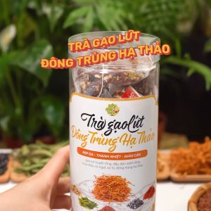 Trà gạo lứt đông trùng hạ thảo - Trà túi lọc (hũ 20 gói) - bếp chè thái